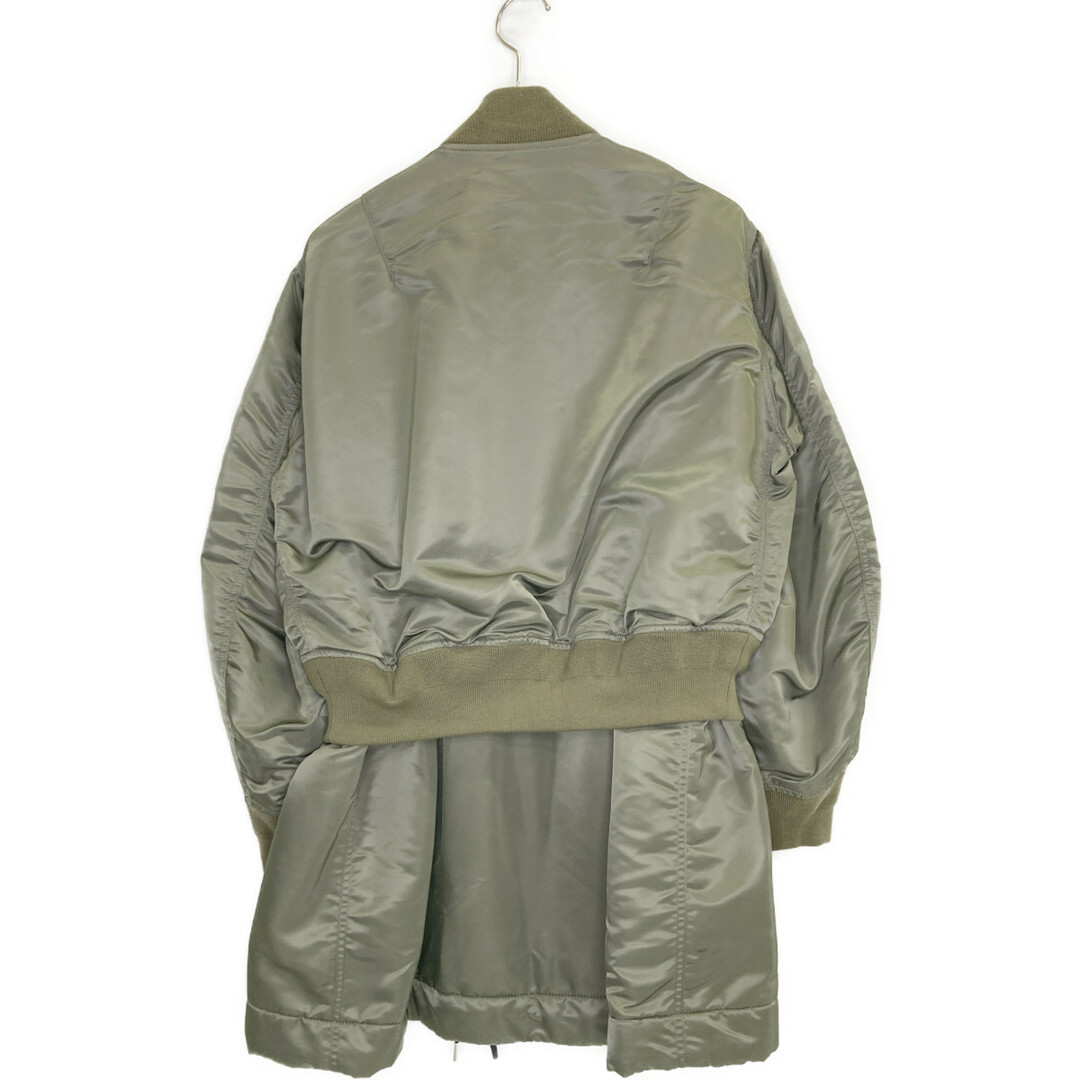 sacai - サカイ 20AW 20-05136 カーキ MA-1 Nyron Twill Coat 2の sacai - サカイ 20AW 20-05136 カーキ MA-1 Nyron Twill Coat 2の