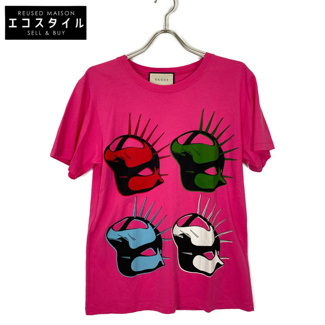 GUCCI - グッチ 492347 ピンク フロントプリントTシャツ XSの通販 by エコ GUCCI - グッチ 492347 ピンク フロントプリントTシャツ XSの通販 by エコ