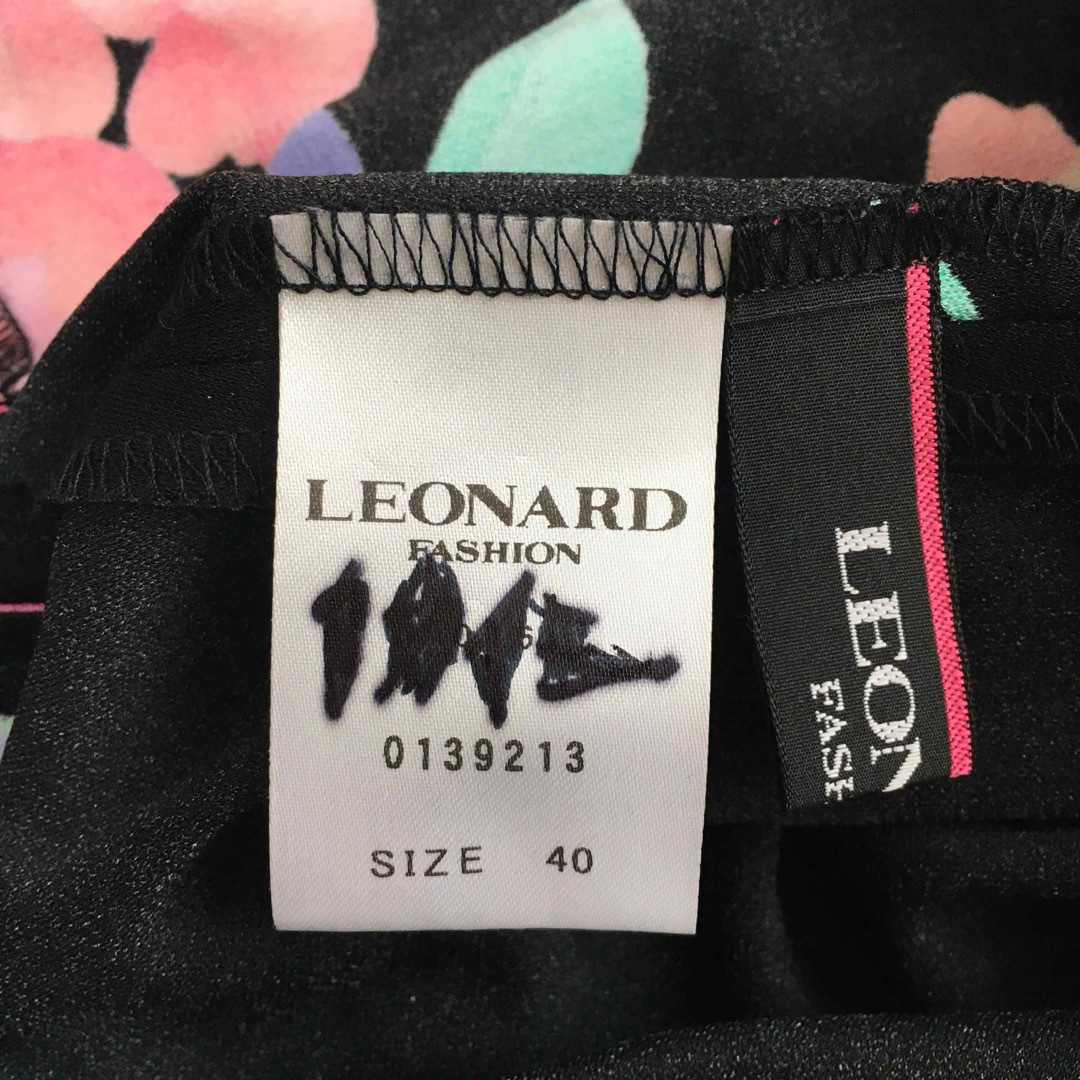 近年美品 LEONARD レオナール カンカン ストレッチ チュニック 近年美品 LEONARD レオナール カンカン ストレッチ チュニック