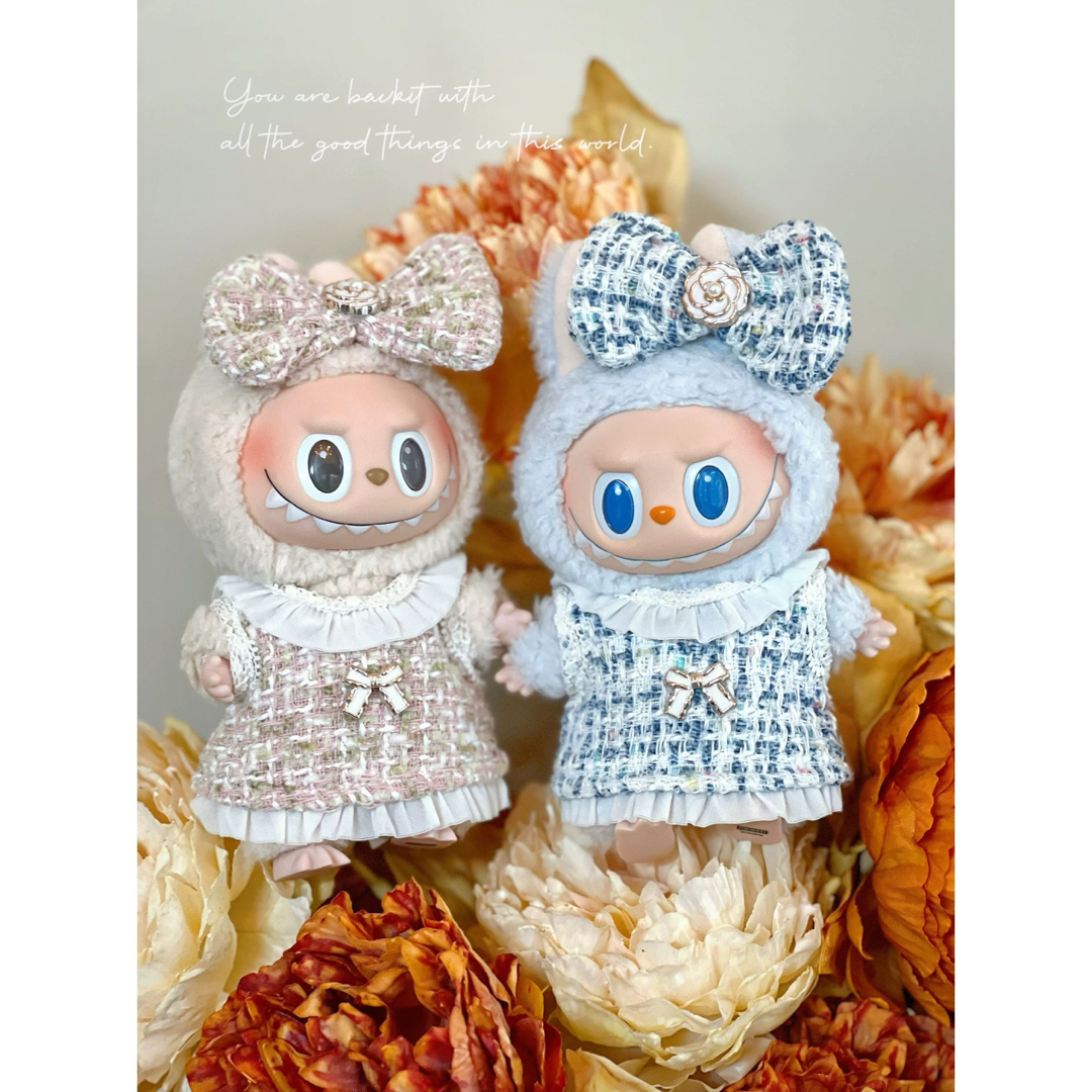 新品2点セット ワンピースlabubuラブブぬいぐるみ服17cm着せ替え 新品2点セット ワンピースlabubuラブブぬいぐるみ服17cm着せ替え