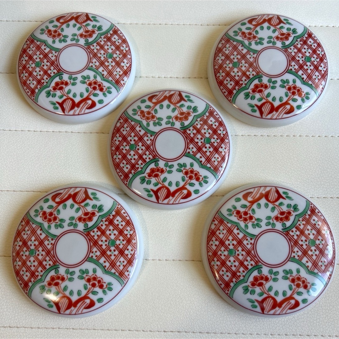 たち吉 - たち吉 赤絵 間取花紋 蓋付き碗揃 5客セット 茶碗蒸し たち吉 - たち吉 赤絵 間取花紋 蓋付き碗揃 5客セット 茶碗蒸し