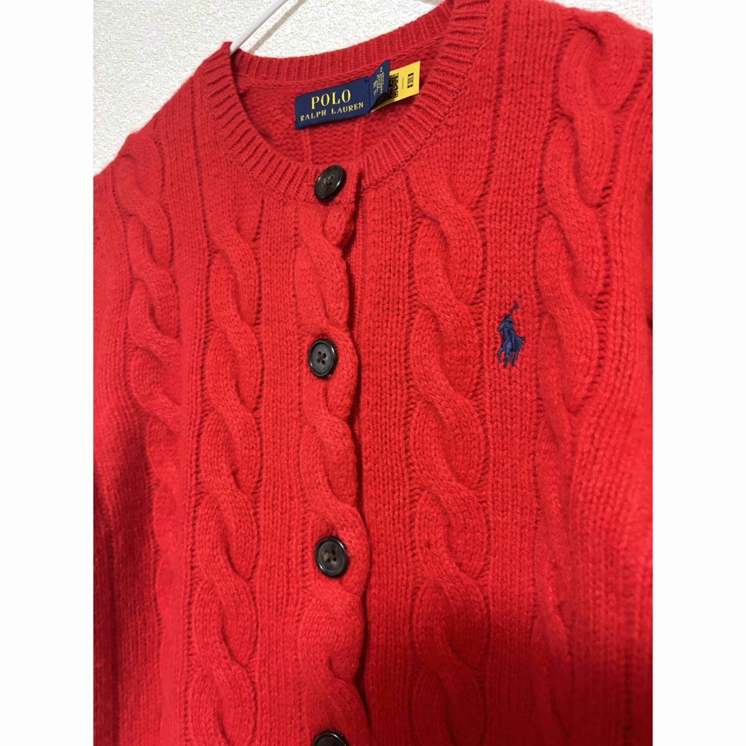 Ralph POLOラルフローレン　ポロ　カーディガン　レッド. ポロ ラルフ ローレン 赤です カーディガン L
