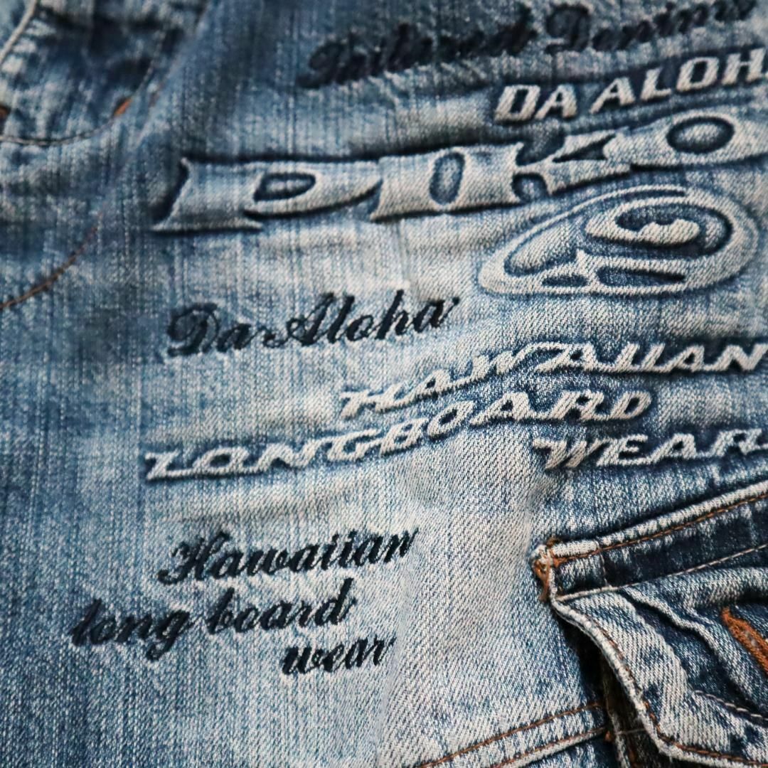 PIKO/ピコ デニムカーゴパンツ エンボス加工 ワイドジーンズ y2k 90s PIKO/ピコ デニムカーゴパンツ エンボス加工 ワイドジーンズ y2k 90s