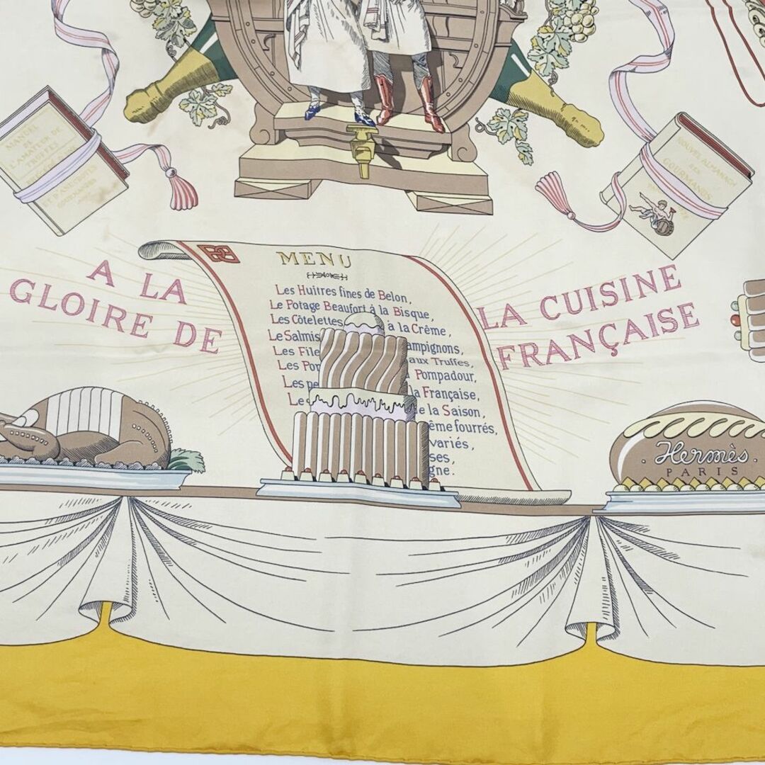 HERMES エルメス スカーフ カレ90 A LA GLOIRE DE LA CUISINE HERMES エルメス スカーフ カレ90 A LA GLOIRE DE LA CUISINE