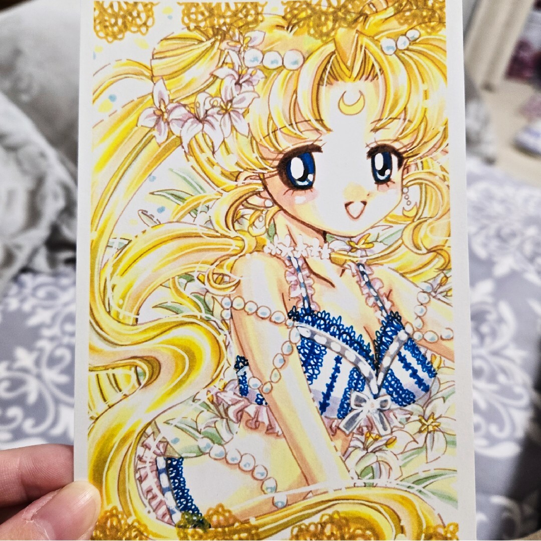 手書きイラスト ファンアート 美少女戦士セーラームーン プリンセスセレニティ エンタメ/ホビーのアニメグッズ(その他)の商品写真