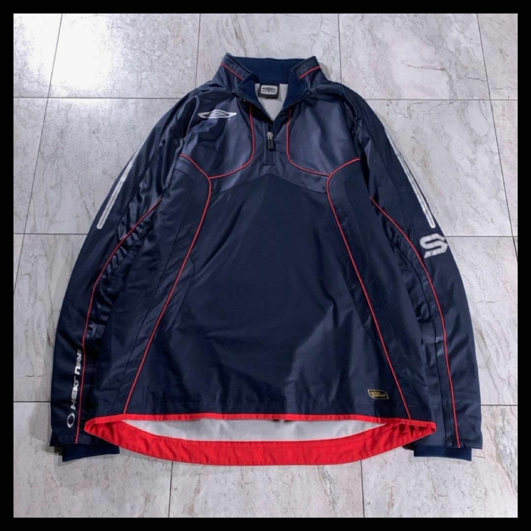 00s UMBRO bio seam テック ナイロンプルオーバー ドリルトップ 00s UMBRO bio seam テック ナイロンプルオーバー ドリルトップ