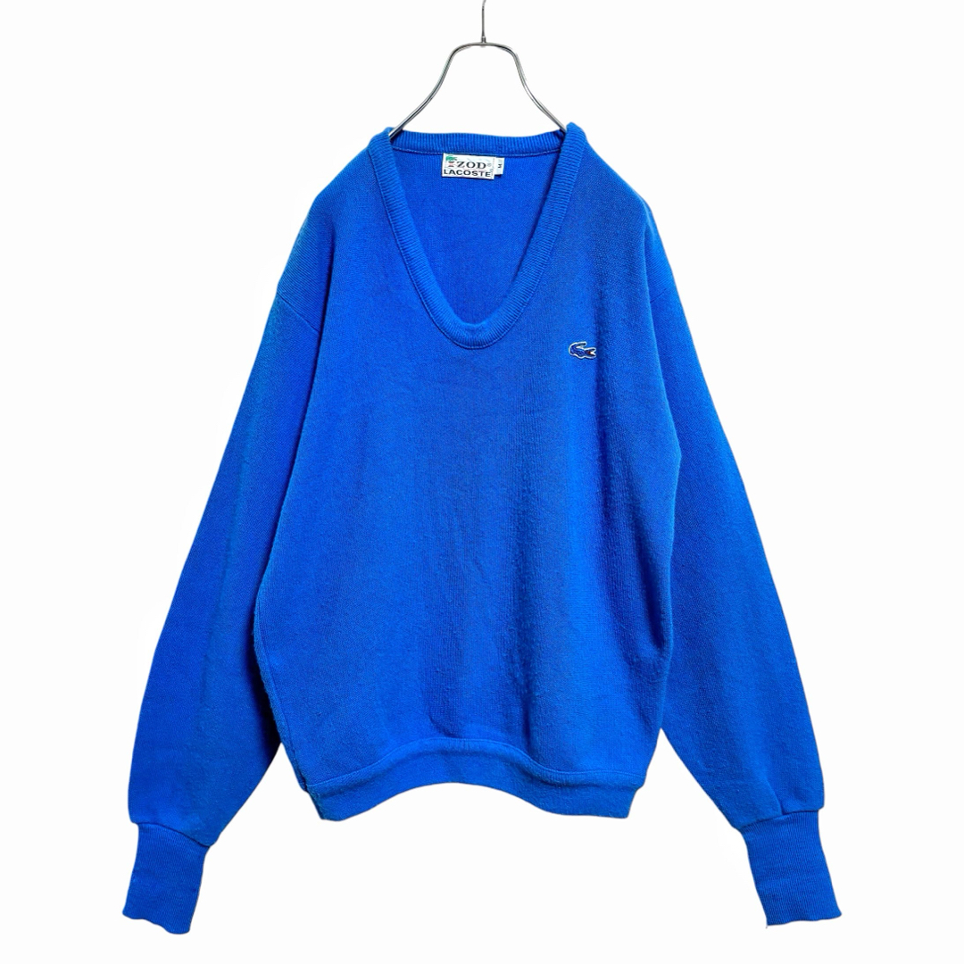 LACOSTE - 【70s】 IZOD ラコステ ディープ Vネック ニット LACOSTE - 【70s】 IZOD ラコステ ディープ Vネック ニット
