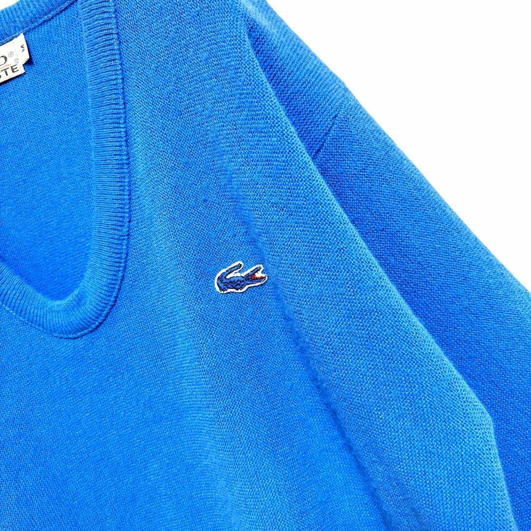 LACOSTE - 【70s】 IZOD ラコステ ディープ Vネック ニット LACOSTE - 【70s】 IZOD ラコステ ディープ Vネック ニット