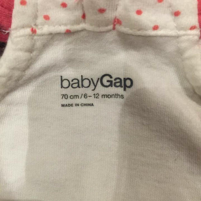 babyGAP(ベビーギャップ)のベビーギャップ バックリボン付 ドットロンパース キッズ/ベビー/マタニティのベビー服(~85cm)(ロンパース)の商品写真