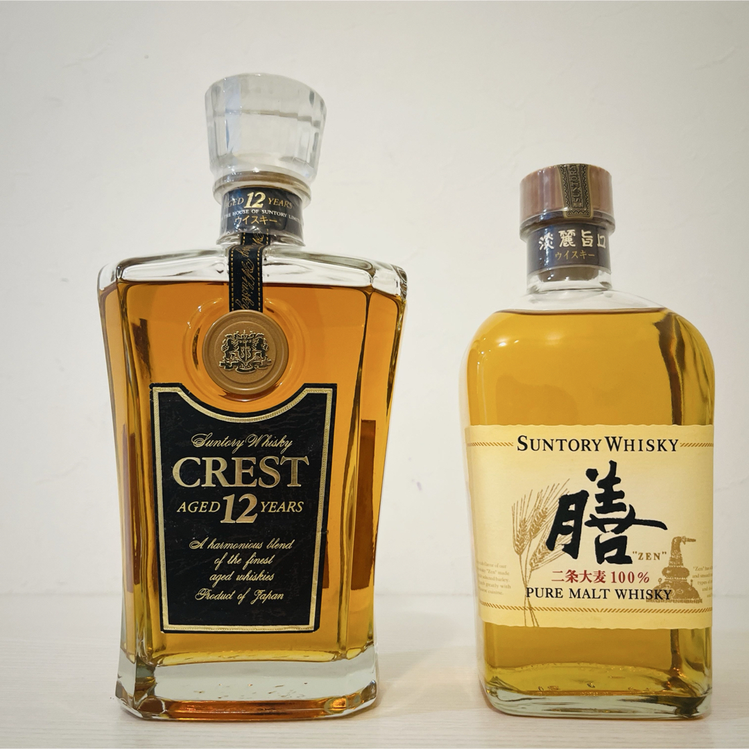 サントリー クレスト12年 膳 2本セット 終売品 古酒 ウイスキー 山崎 サントリー クレスト12年 膳 2本セット 終売品 古酒 ウイスキー 山崎