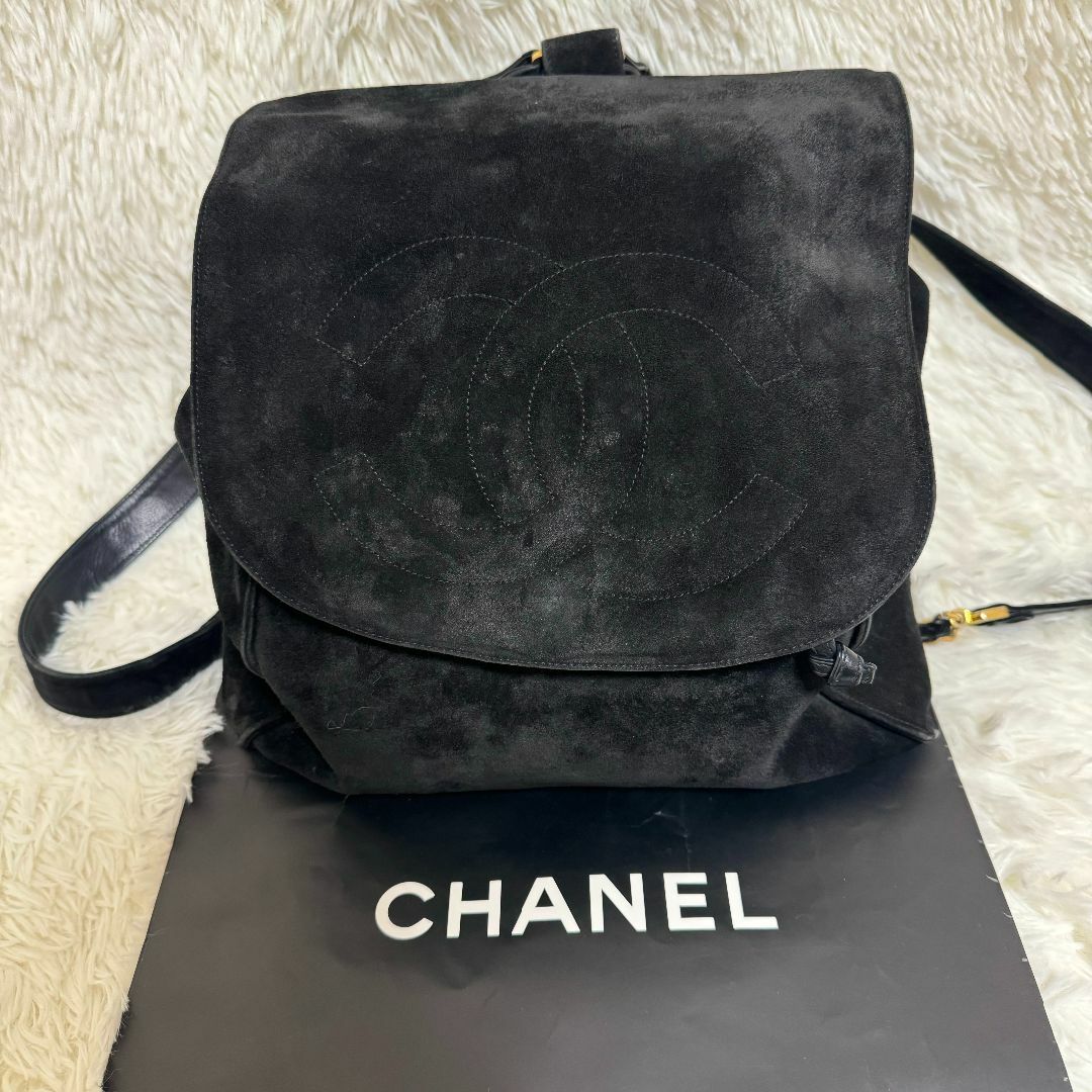 CHANEL - 【良品】CHANEL シャネル リュック バックパック スエード ココマーク 黒