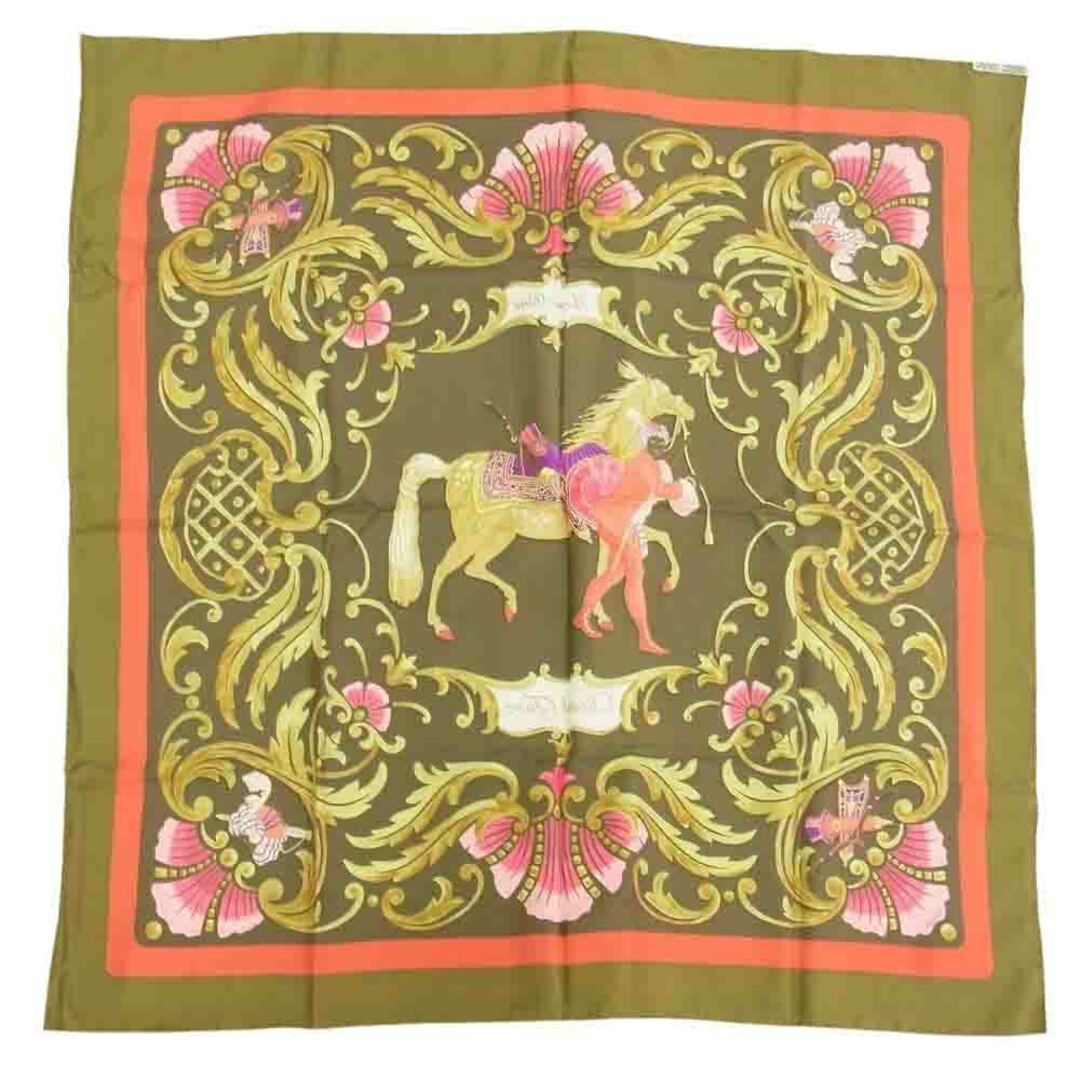 HERMES エルメス スカーフ カレ90 ピンク系 シルク 中古 HERMES エルメス スカーフ カレ90 ピンク系 シルク 中古