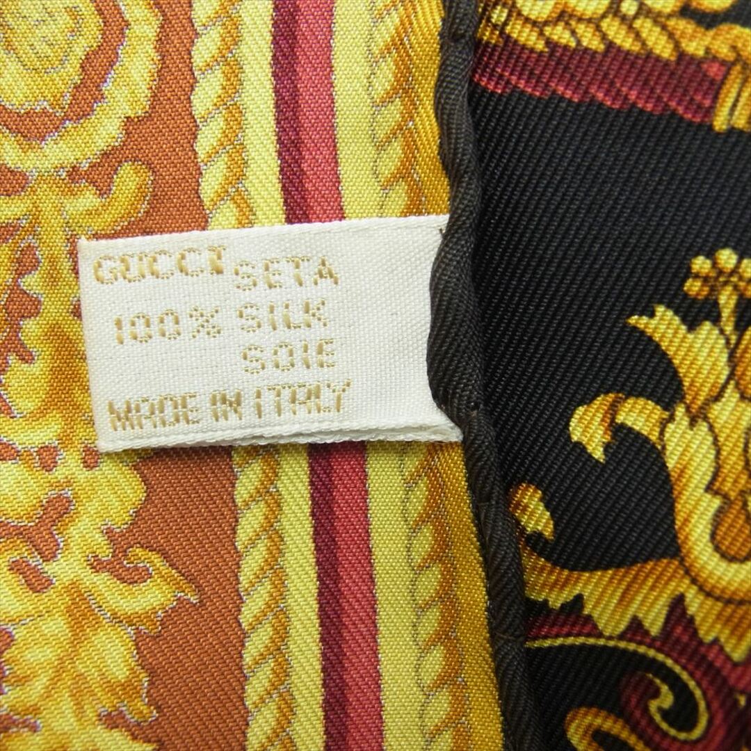 GUCCI グッチ シルク100% 椅子 総柄 スカーフ ブラック ブラック系 GUCCI グッチ シルク100% 椅子 総柄 スカーフ ブラック ブラック系