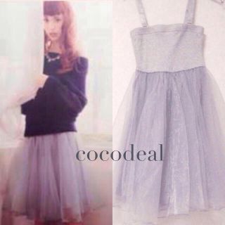 ココディール(COCO DEAL)のcocodeal オーガンジーワンピ(ミニワンピース)