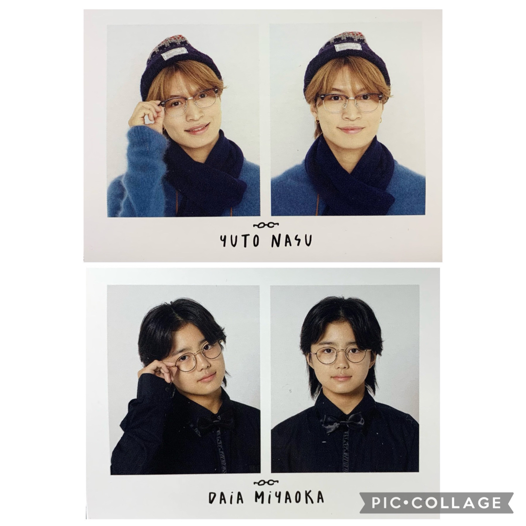 Johnny's(ジャニーズ)のWiNK UP 12月号 那須雄登 宮岡大愛 証明写真風カード チケットの音楽(男性アイドル)の商品写真