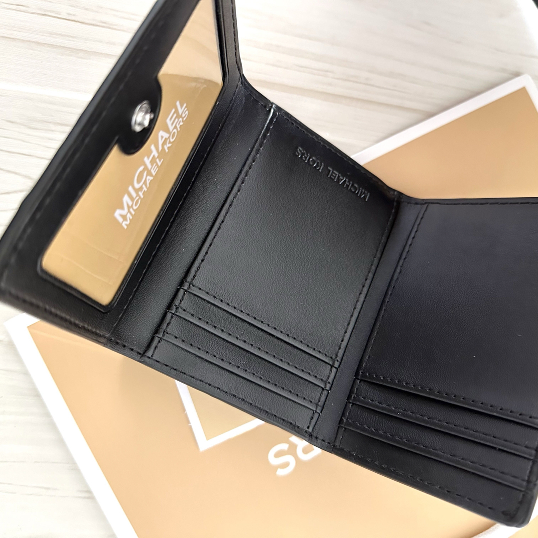 MICHAEL KORS - MICHAEL KORS財布 折り財布 がま口 ブラック 三 MICHAEL KORS - MICHAEL KORS財布 折り財布 がま口 ブラック 三