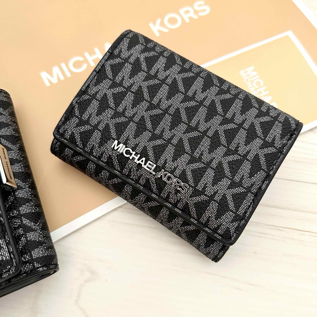 MICHAEL KORS - MICHAEL KORS財布 折り財布 がま口 ブラック 三 MICHAEL KORS - MICHAEL KORS財布 折り財布 がま口 ブラック 三