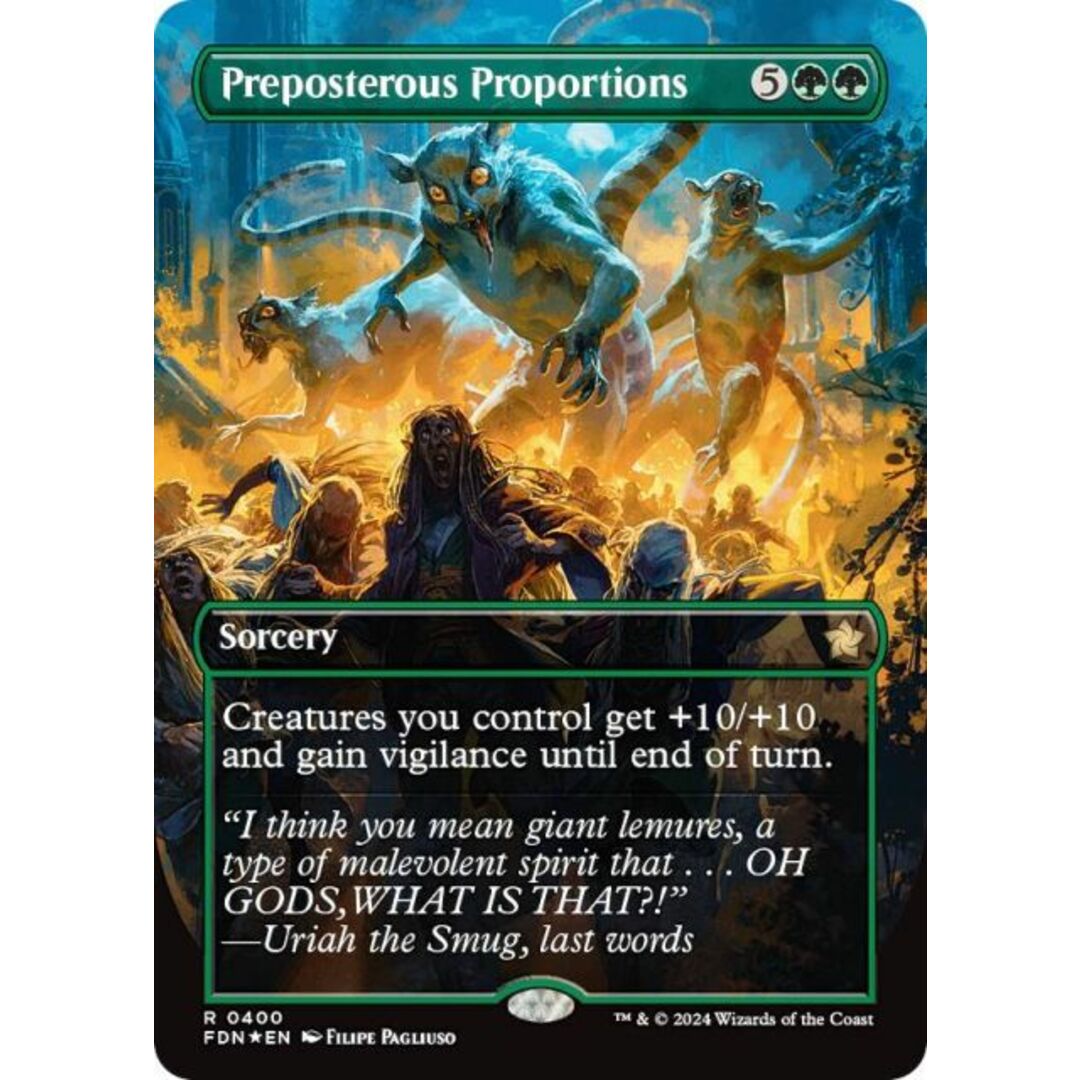 【マナ・FOIL】マジックザギャザリング FDN EN 0400 非常識な図体 (英語版 レア) ファウンデーションズ (MTG) エンタメ/ホビーのアニメグッズ(その他)の商品写真
