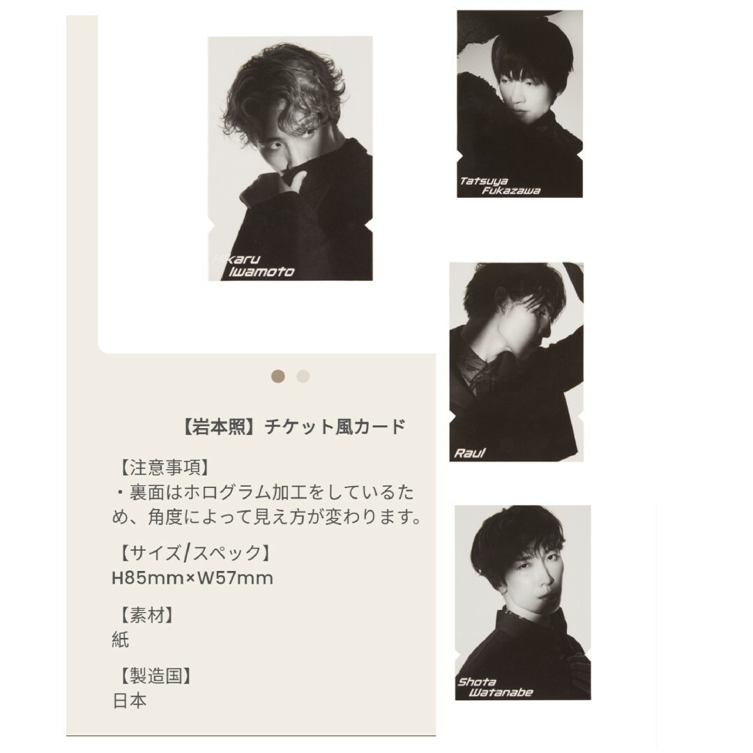 Snow Man - Snow Manドームツアー「RAYS」公式グッズ チケット風 Snow Man - Snow Manドームツアー「RAYS」公式グッズ チケット風