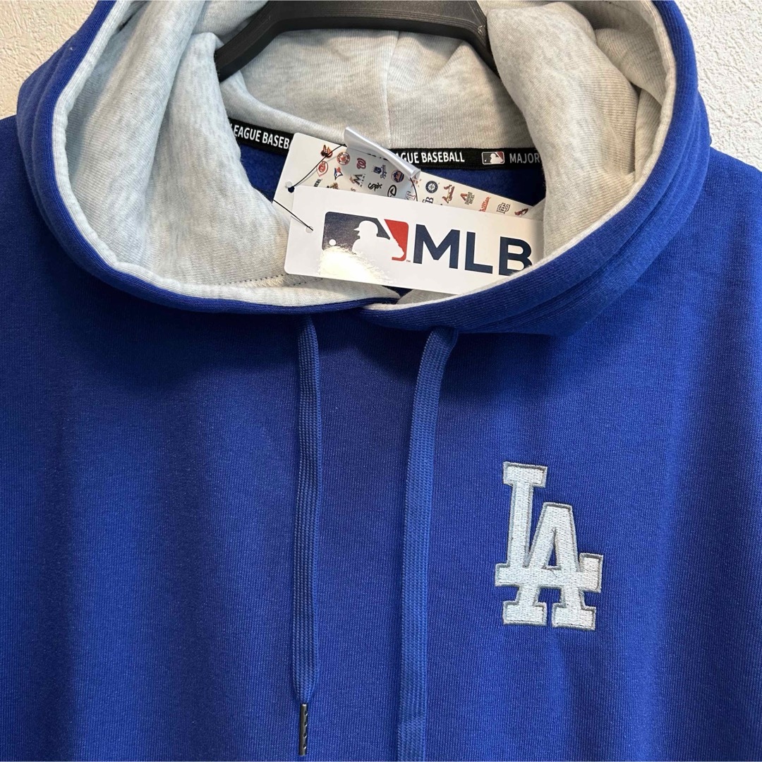 【本物保証】 希少!【L】MLB公式 ドジャース マフポケット付き 裏起毛 応援ユニフォーム、ウエア
