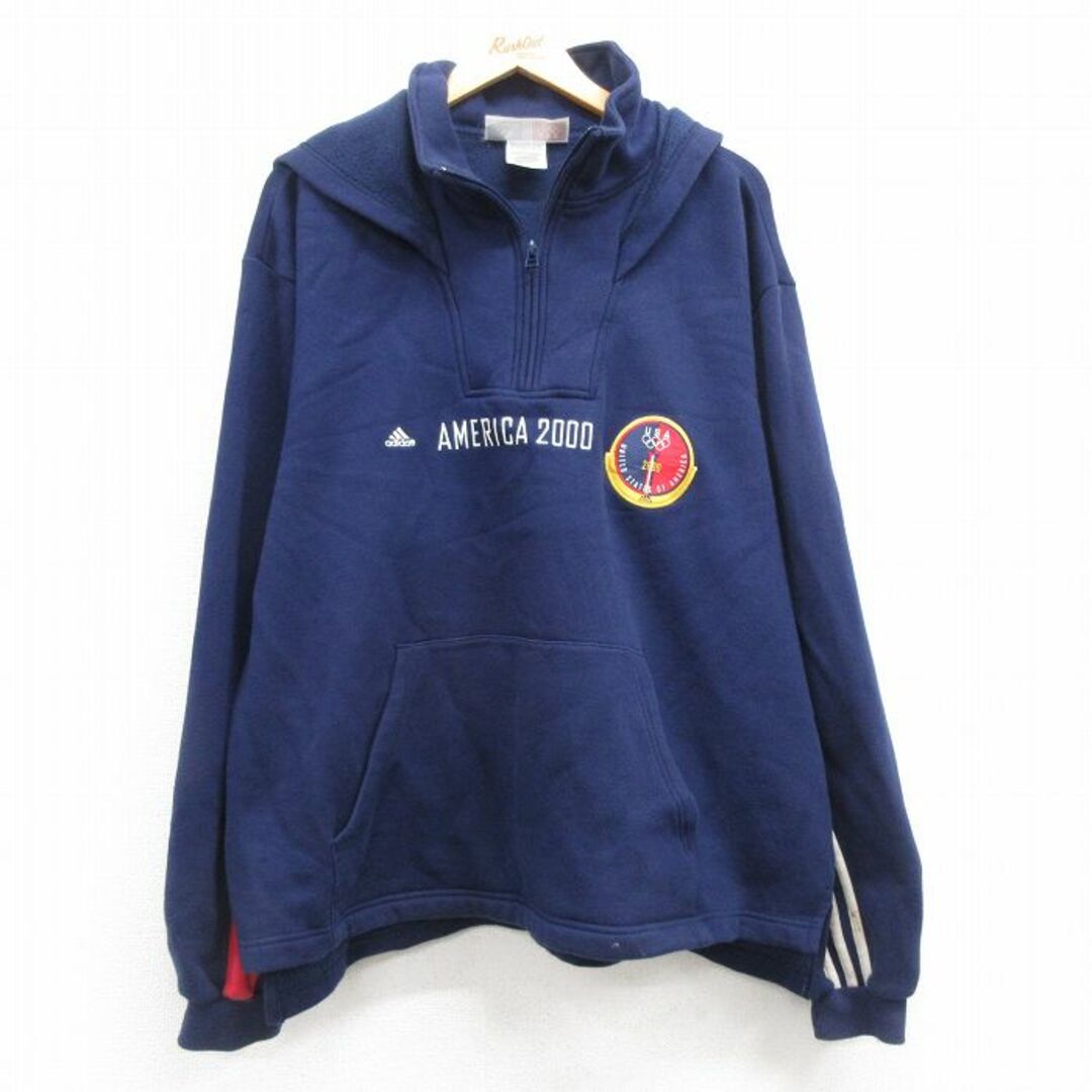 adidas - XL☆古着 アディダス adidas 長袖 ハーフジップ adidas - XL☆古着 アディダス adidas 長袖 ハーフジップ