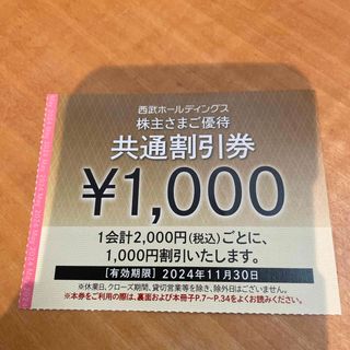 共通割引券　西武ホールディングス株主優待券(その他)