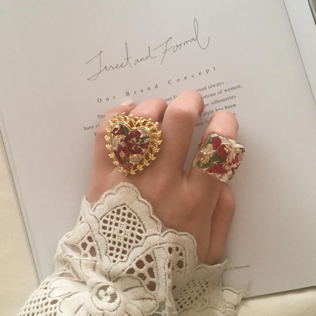 Dryflower ring🌹 ハンドメイドのアクセサリー(リング)の商品写真