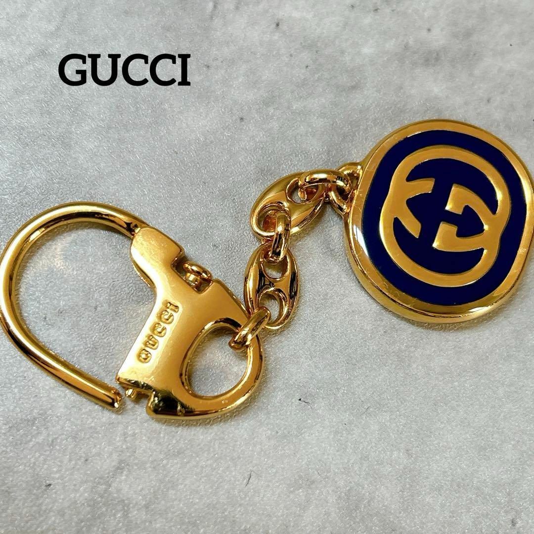 美品꧁グッチ꧂キーホルダー インターロッキング ゴールド ロゴ 美品꧁グッチ꧂キーホルダー インターロッキング ゴールド ロゴ