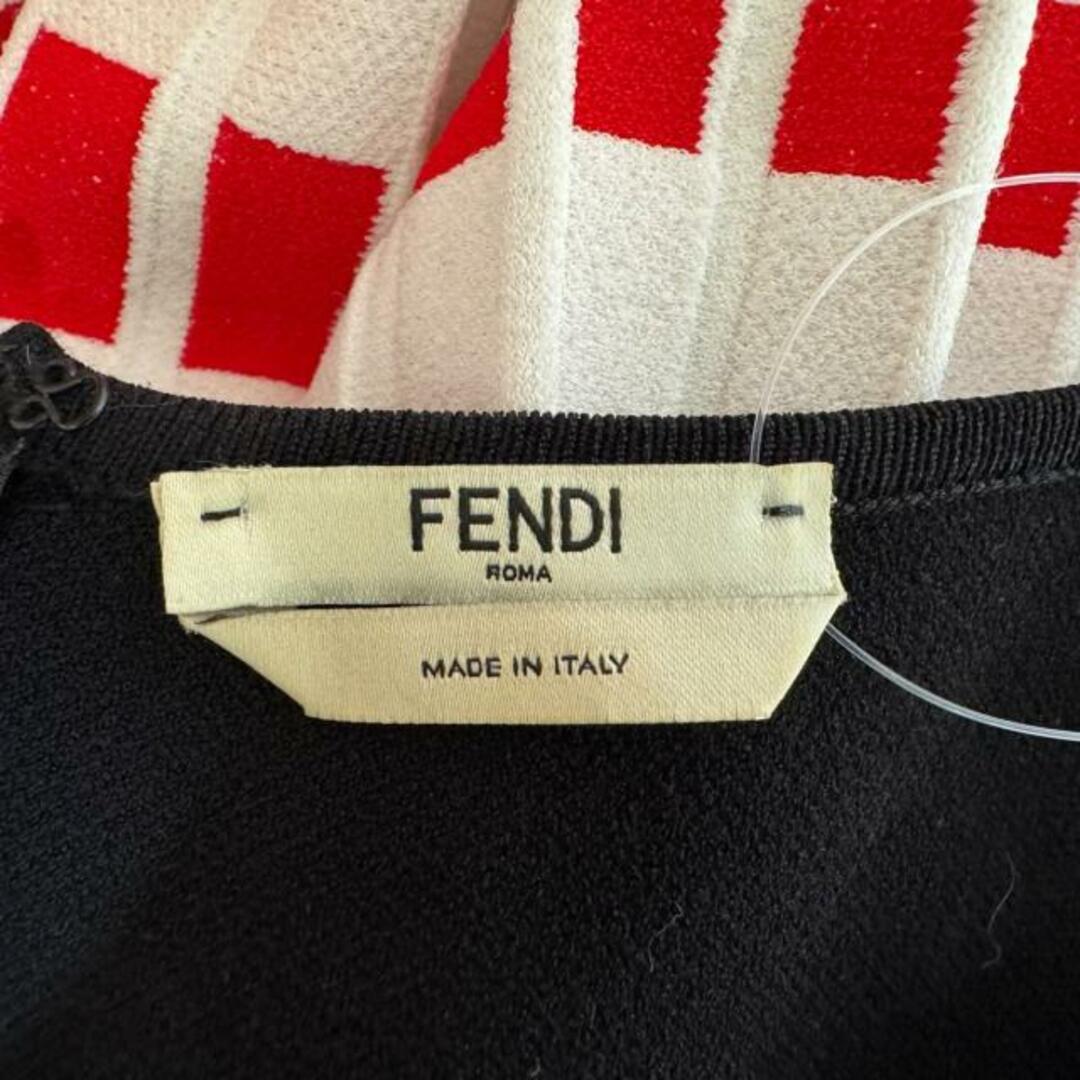 FENDI(フェンディ) ワンピース サイズ38 S レディース - 黒×白 FENDI(フェンディ) ワンピース サイズ38 S レディース - 黒×白