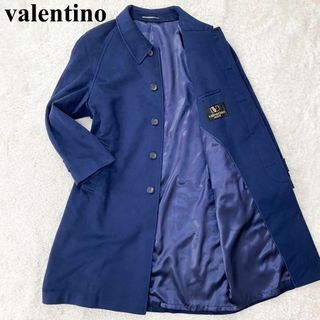 VALENTINO ヴァレンティノ ロングコート L ブルー ウール メンズ VALENTINO ヴァレンティノ ロングコート L ブルー ウール メンズ