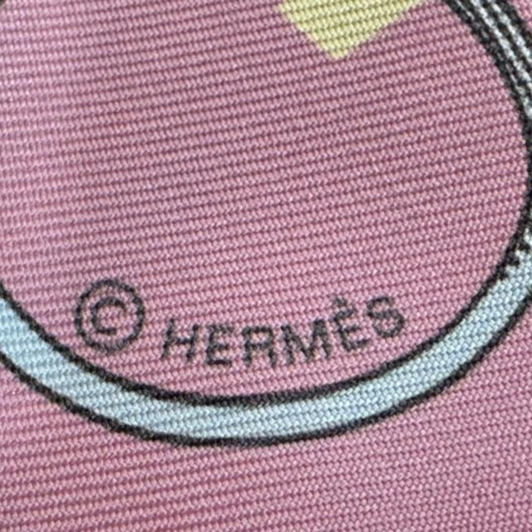 HERMES(エルメス) スカーフ美品 ツイリー ピンク×ベージュ HERMES(エルメス) スカーフ美品 ツイリー ピンク×ベージュ