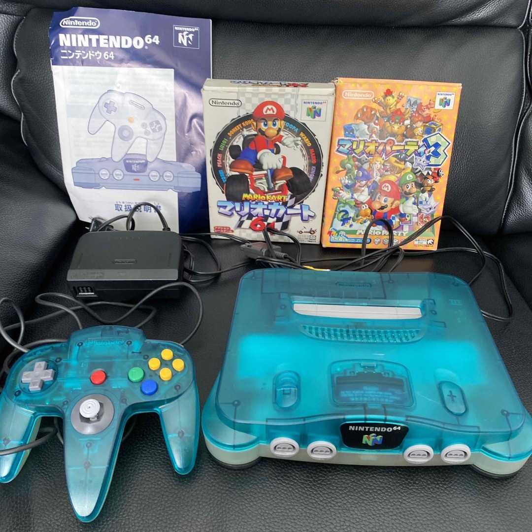NINTENDO64 クリアブルー 済ませよ コントローラ6個 ソフト13個 NINTENDO64 クリアブルー 済ませよ コントローラ6個 ソフト13個