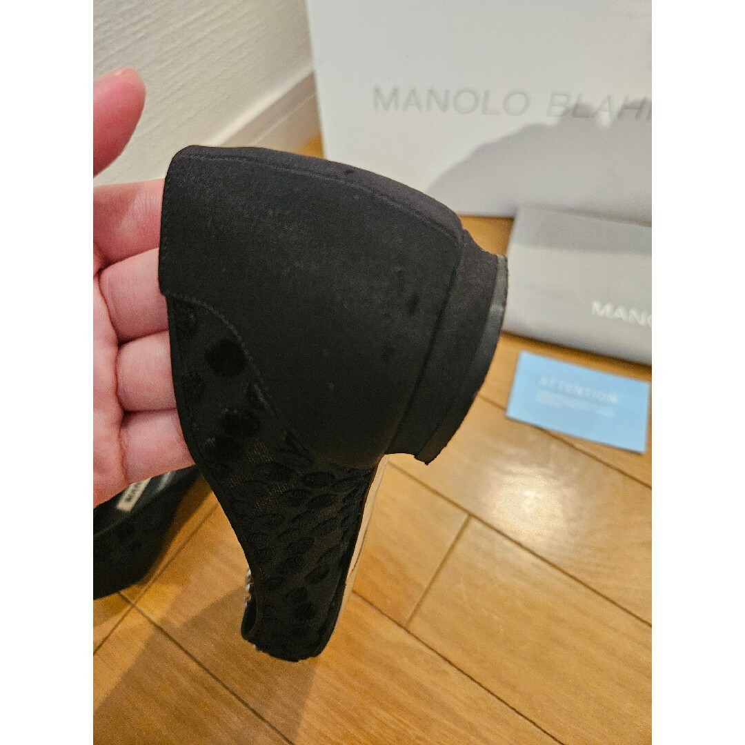 マノロブラニク ハンギシフラット シースルードット 36 靴/シューズ マノロブラニク ハンギシフラット シースルードット 36 靴/シューズ