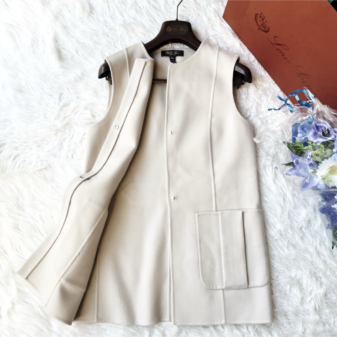 極美品 loropianaロロピアーナ カシミヤ メルトン ジレ ベスト 極美品 loropianaロロピアーナ カシミヤ メルトン ジレ ベスト