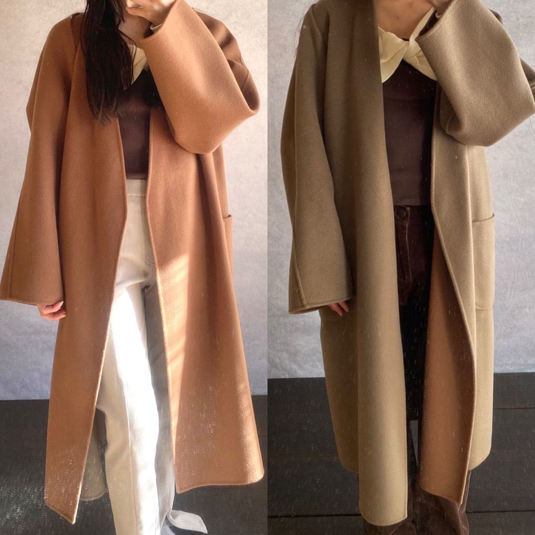 6 (ROKU) - <6(ROKU)>REVER VEST×BOLERO COAT/コート の通販 6 (ROKU) - <6(ROKU)>REVER VEST×BOLERO COAT/コート の通販