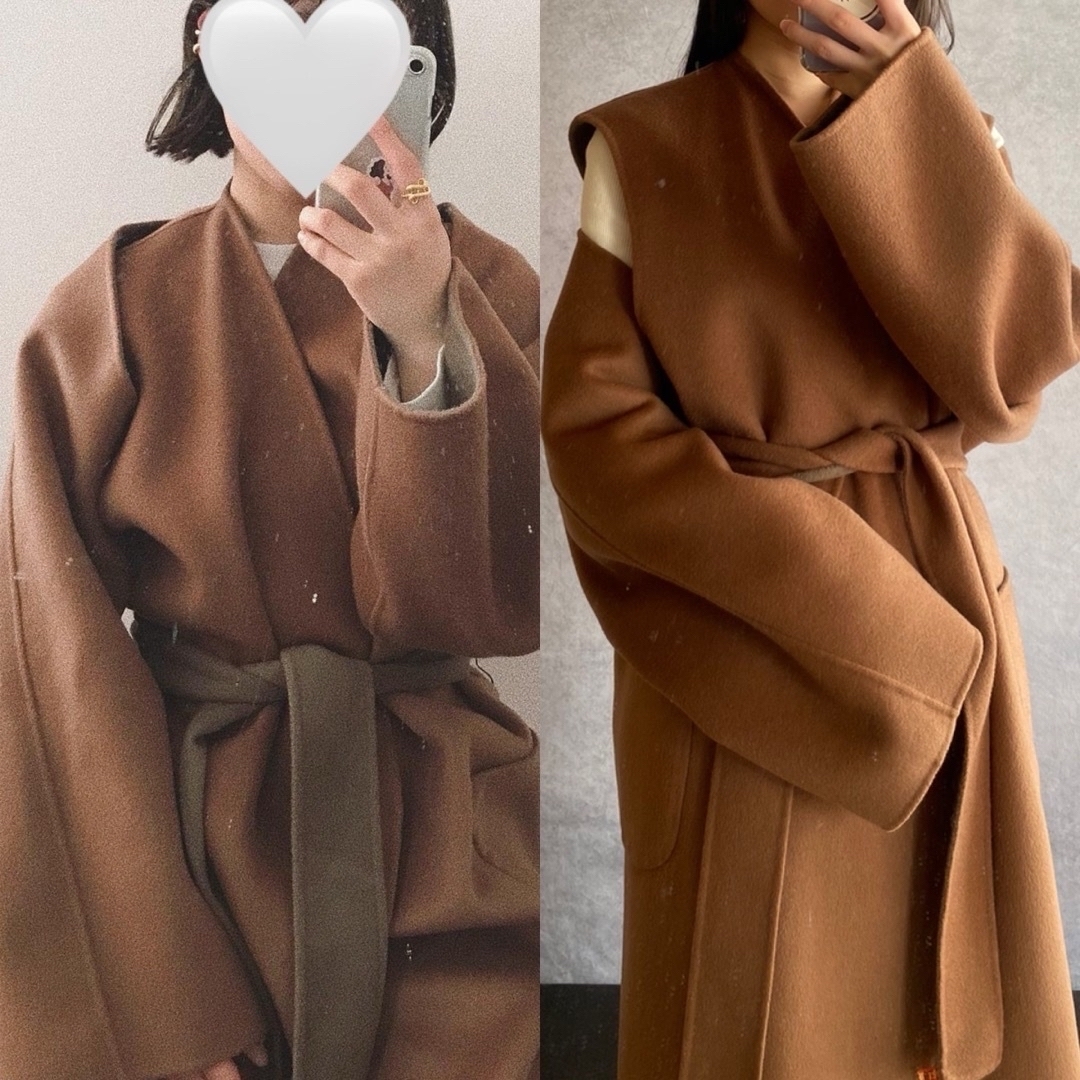 6 (ROKU) - <6(ROKU)>REVER VEST×BOLERO COAT/コート の通販 6 (ROKU) - <6(ROKU)>REVER VEST×BOLERO COAT/コート の通販