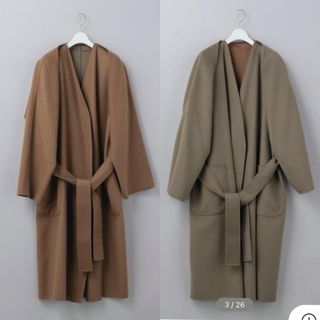 6 (ROKU) - <6(ROKU)>REVER VEST×BOLERO COAT/コート の通販 6 (ROKU) - <6(ROKU)>REVER VEST×BOLERO COAT/コート の通販
