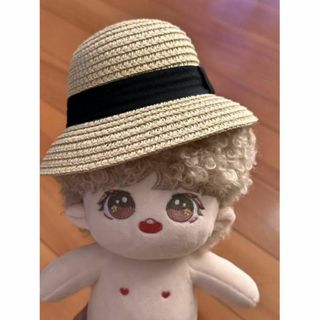 ストローハット 帽子 ぬいぐるみ用 メルちゃん ダッフィー 人形　ドール　ハット(その他)