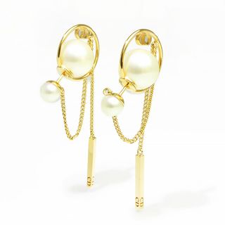 【冬バーゲン★】 Dior Christian - チェーン パール クリスチャンディオール ピアス