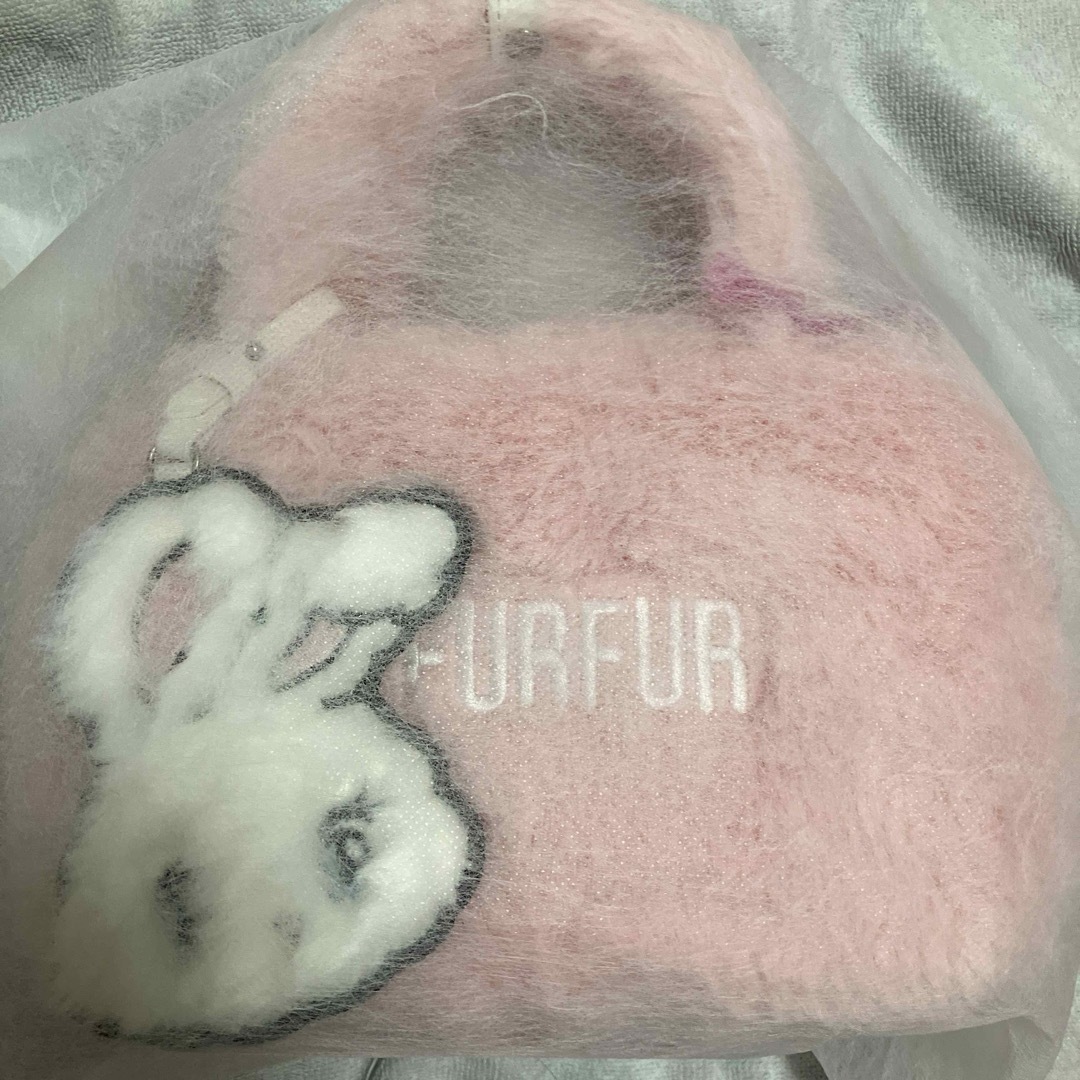 fur fur - FURFUR foxy ミラー付きエコファースクエアボストン fur fur - FURFUR foxy ミラー付きエコファースクエアボストン