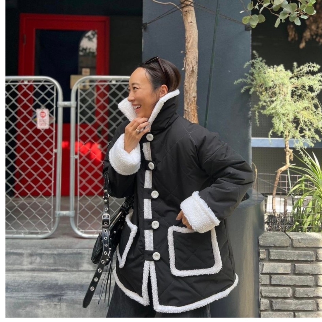 rosymonster ロージーモンスター 3wayドーナツボアコートカラー ロージーモンスター 3way donut boa coat ブラック（未使用品
