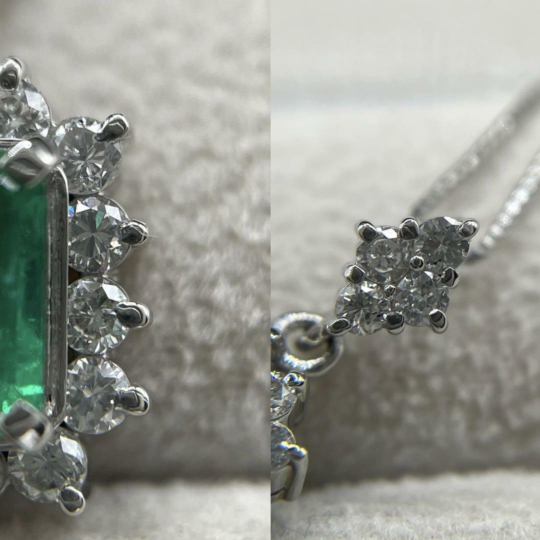 JJ336☆高級 F1 コロンビア産エメラルド1.1ct D pt ヘッド 鑑付 JJ336☆高級 F1 コロンビア産エメラルド1.1ct D pt ヘッド 鑑付