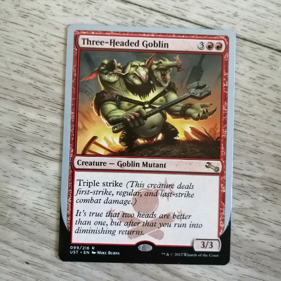 マジック:ザ・ギャザリング(マジックザギャザリング)の★Three-Headed Goblin 英語1枚 エンタメ/ホビーのトレーディングカード(シングルカード)の商品写真