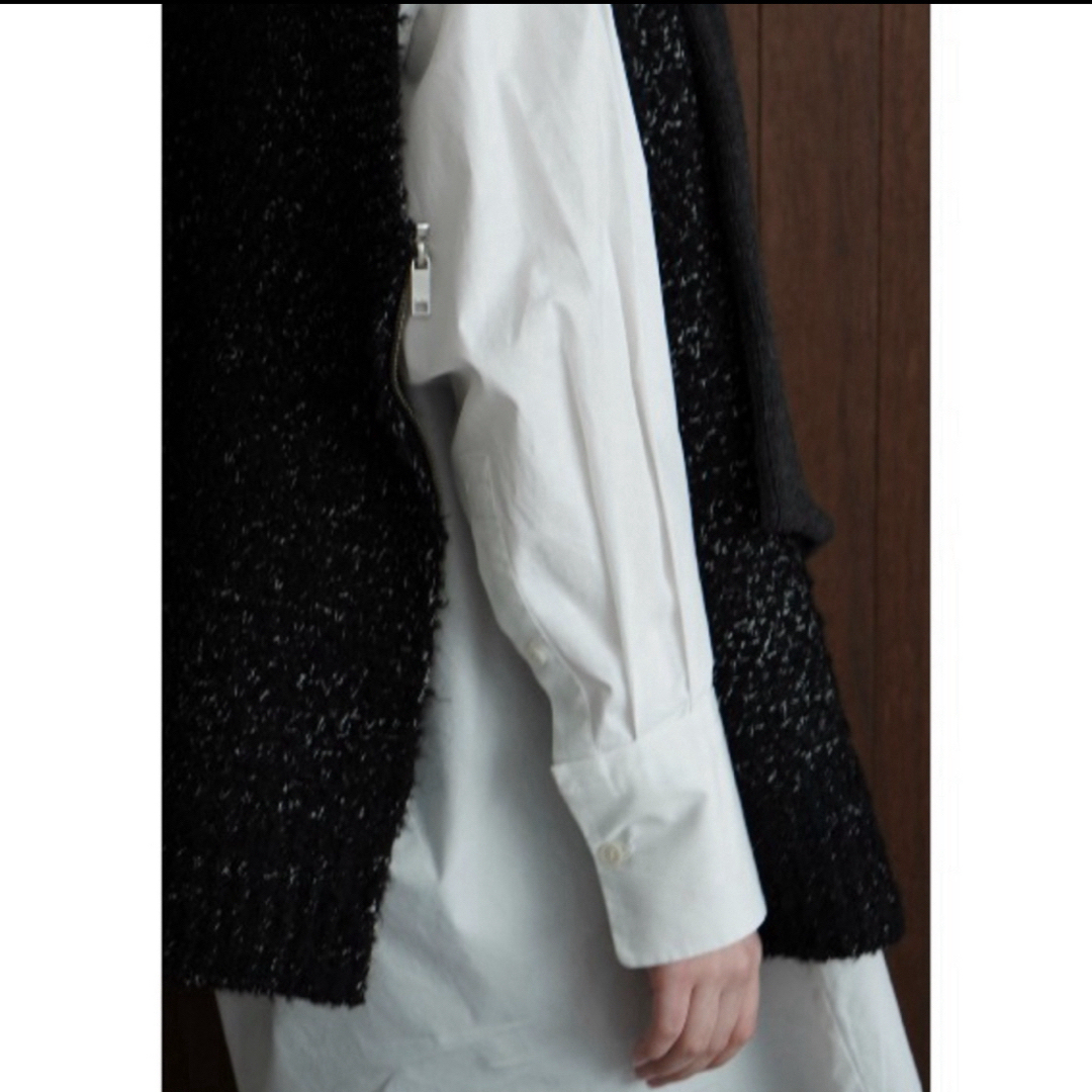 CLANE / SIDE ZIP TWEED KNIT VEST CLANE / SIDE ZIP TWEED KNIT VEST