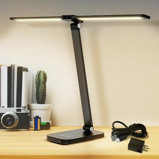 デスクライト 卓上ライト LEDライト 折りたたみ タッチ 充電 タイマー(テーブルスタンド)