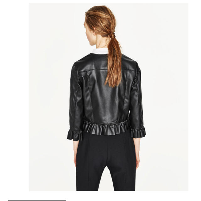 ZARA - ザラ!新品未使用!レザーフリルジャケット♡の通販 by ZARA - ザラ!新品未使用!レザーフリルジャケット♡の通販 by