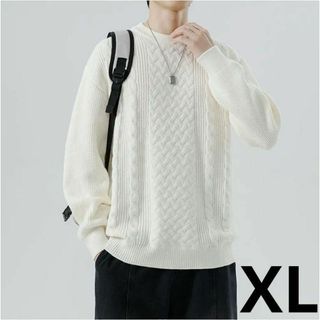 セール　セーター XL メンズ ニットセーターク 冬服 暖かい 防寒 リブニット(ニット/セーター)