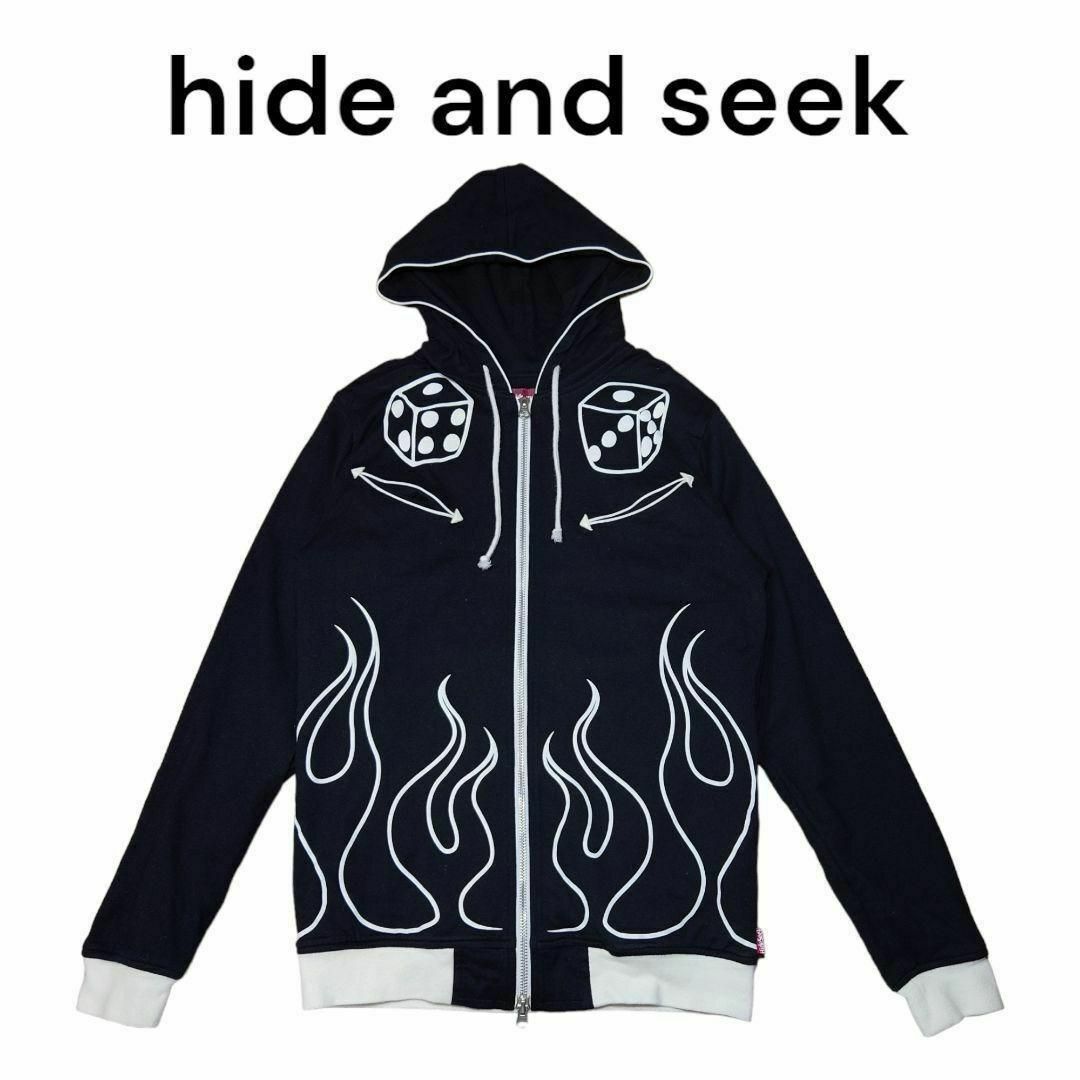 HIDE AND SEEK - hide and seekビッグプリント スウェット HIDE AND SEEK - hide and seekビッグプリント スウェット