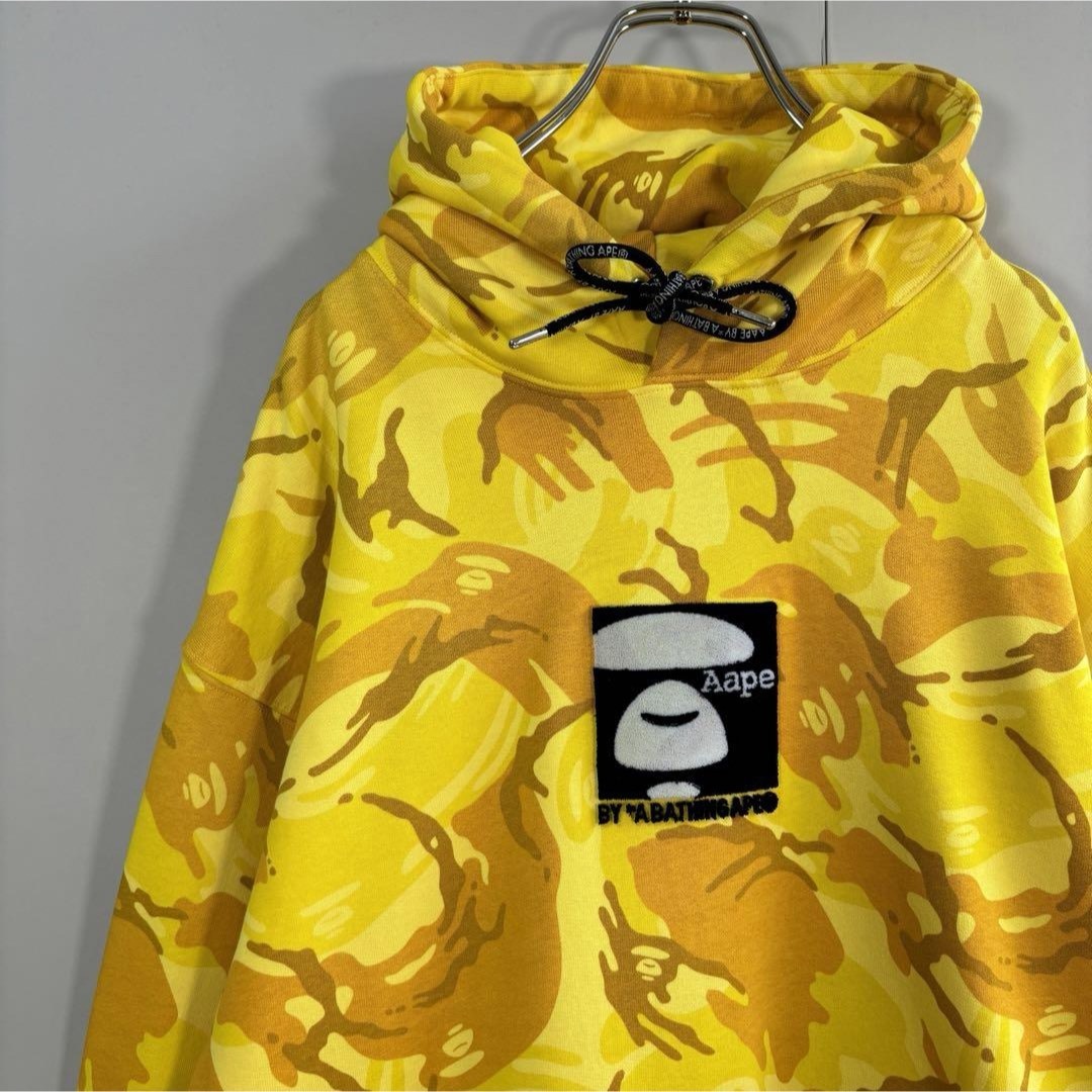 A BATHING APE - 【センター刺繍ロゴ、カモ迷彩】Aape肉厚 A BATHING APE - 【センター刺繍ロゴ、カモ迷彩】Aape肉厚