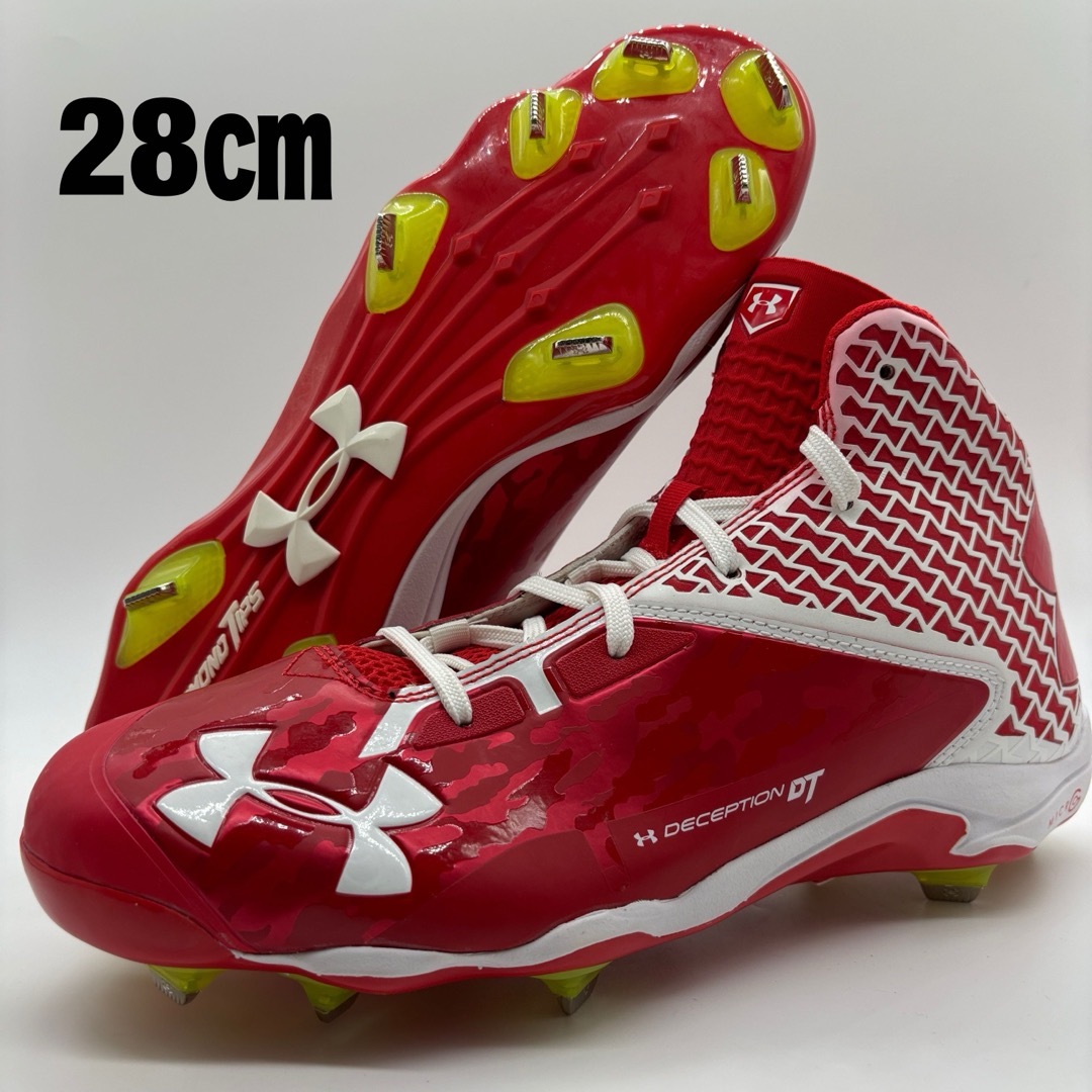 UNDER ARMOUR - アンダーアーマー 野球 スパイク レッド 赤 28 UNDER ARMOUR - アンダーアーマー 野球 スパイク レッド 赤 28